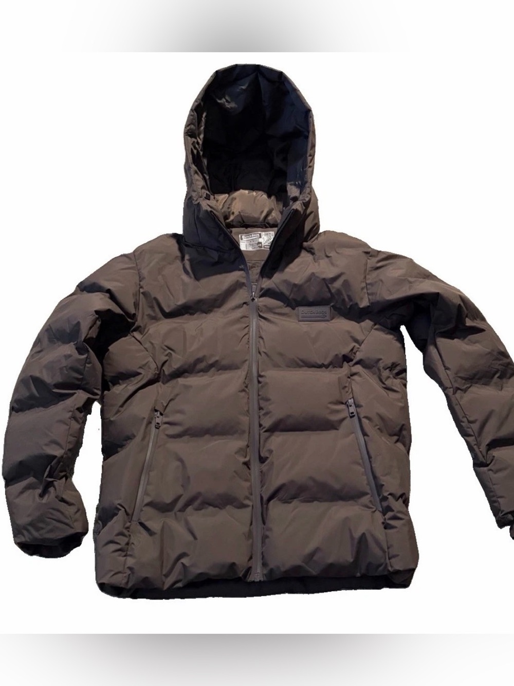 Dutch Bros Green Hooded Puffer Jacket